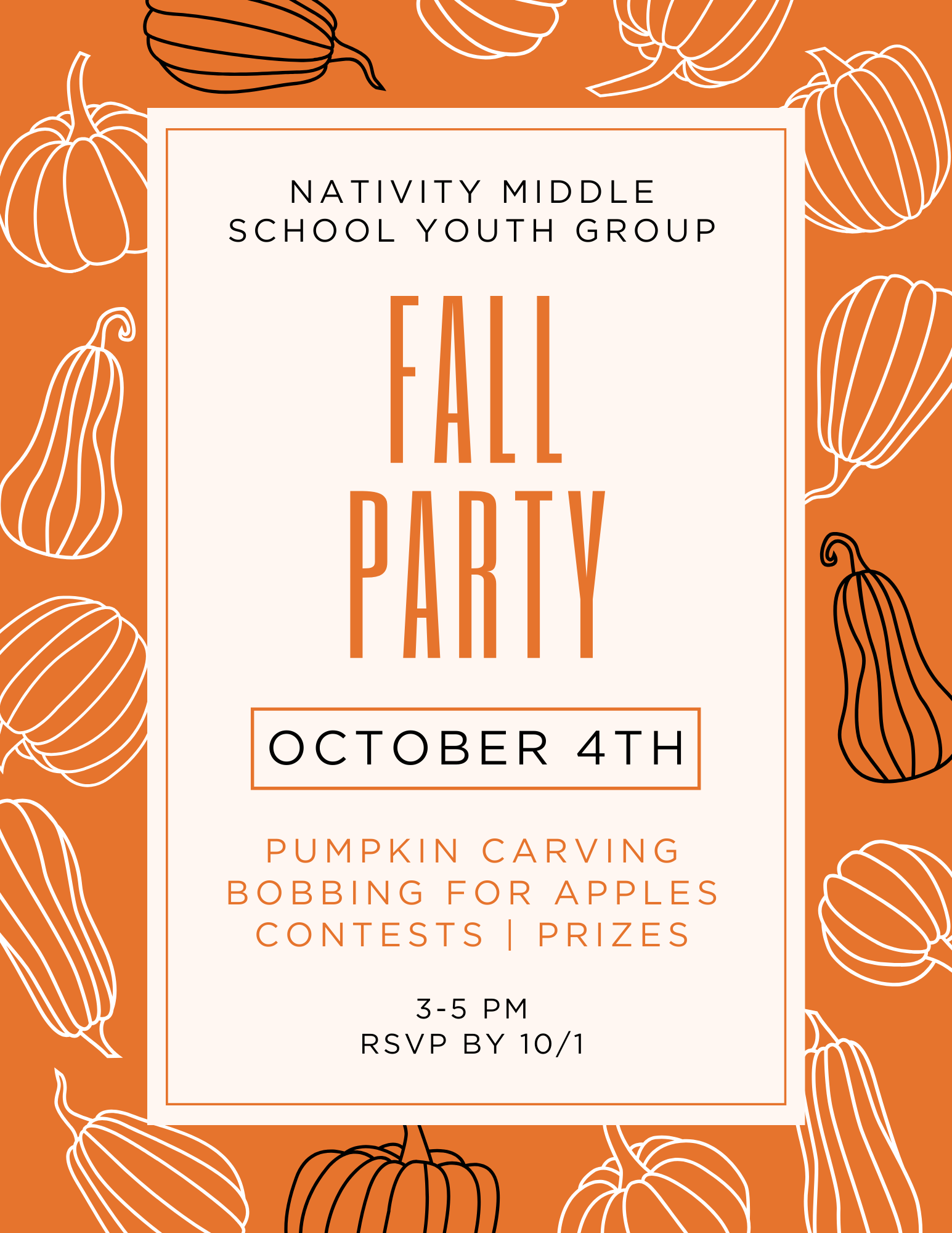Middle School Youth Group Fall Party