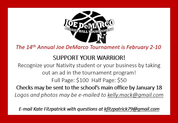 Joe DeMarco tournament program ads