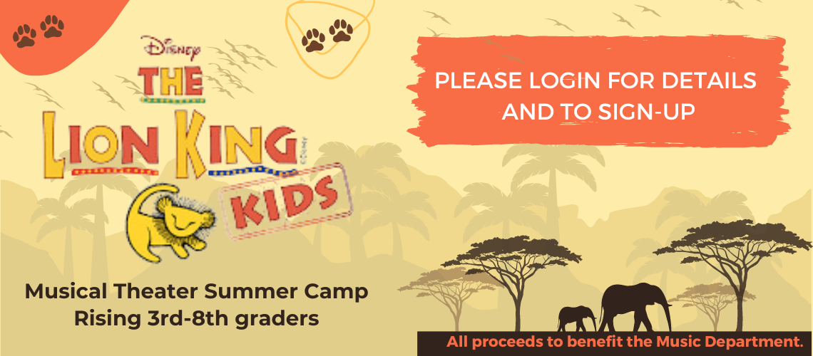 Lion King Musical Theater Camp, log in for details
